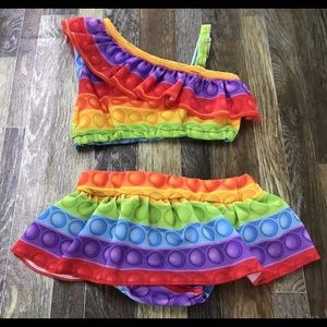 Girls 2 piece swimsuit (Pop it rainbow 🌈)